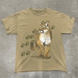 Vintage Mount Tucson Lemmon Ski Valley Mountain Lion Nature T-Shirt Size Small